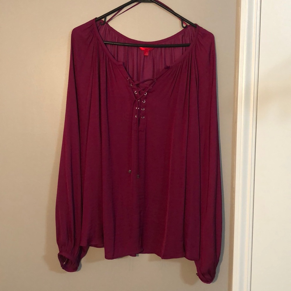 Hot Pink Silky Blouse